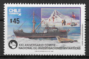 filatelia colección transporte Chile 1987