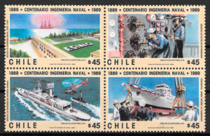 colección sellos transporte Chile 1989