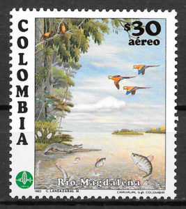 filatelia colección parques naturales Colombia 1982