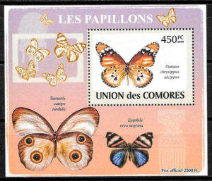 sellos mariposas Comores 2009