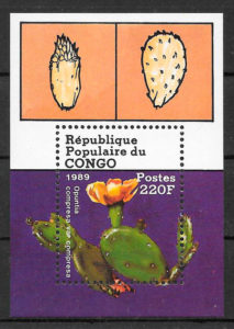 colección sellos flora Congo 1989