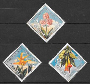 colección sellos flora Ecuador 1972