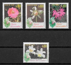 colección sellos flora Ecuador 1990