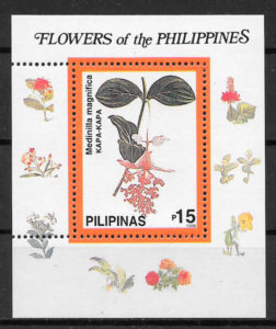 filatelia colección flora Filipinas 1998