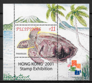 colección sellos fauna y flora Filipinas 2001