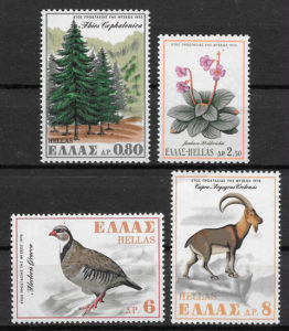 filatelia colección fauna y flora Grecia 1970