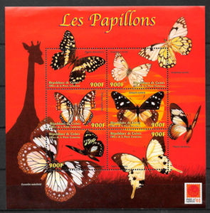 sellos mariposas Guinea 2001