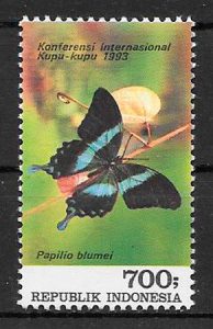 filatelia colección mariposas indonesia 1993