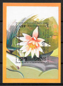 filatelia flora Kampuchea 1989