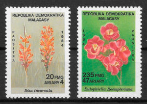 selos flora Madagascar 1984