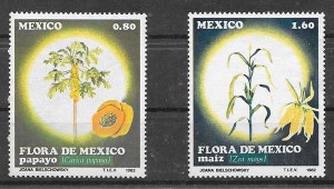 colección sellos flora México 1982