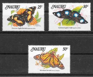 filatelia mariposas Nauru 1984