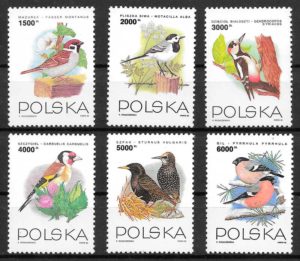 sellos fauna Polonia 1993