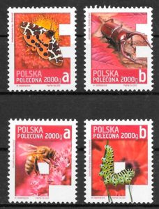 coleccion sellos fauna Polonia 2013