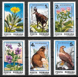 filatelia fauna y flora Rumania 1985