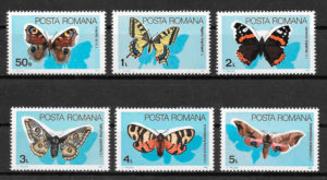 filatelia coleccion Rumania mariposas 1985