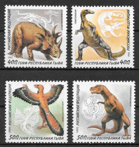 filatelia dinosaurios Rusia 1995