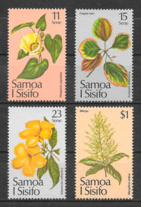 colección sellos flora Samoa 1981