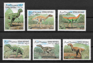 colección sellos dinosaurios Somalia 1999