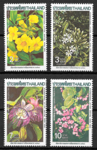 colección selos flora Tailandia 1985