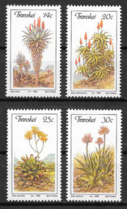 filatelia colección flora Transkei 1986