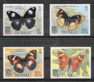 colección sellos mariposas Tuvalu 1981