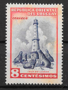 filatelia faros Uruguay 1954