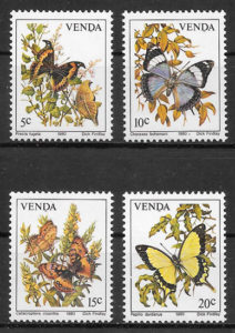 filatelia mariposas Venda 1980