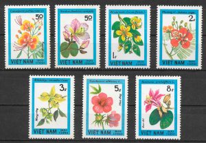 filatelia colección flora Viet Nam 1984