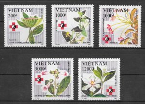 filatelia colección flora Viet Nam 1993