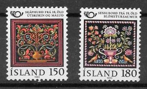 sellos arte Islandia 1980