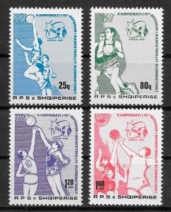 colección sellos deporte Albania 1985