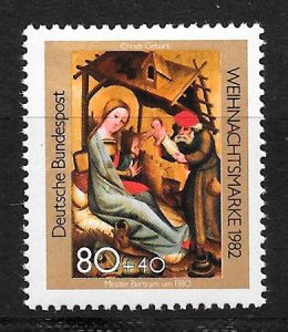 sello navidad 1982 Alemania