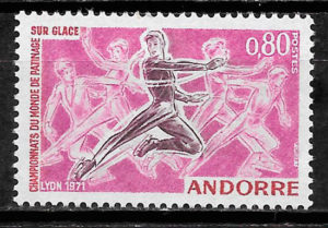coleccion sellos deporte Andorra Francesa 1971