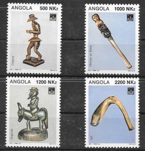 sellos colección arte Angola 1994