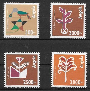 sellos colección arte 1994 Angola