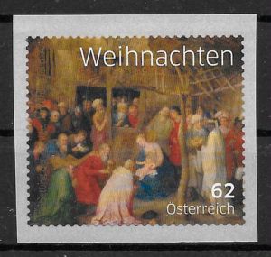 colección sellos navidad Austria 2014