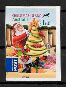 sellos navidad Christmas Island 2012