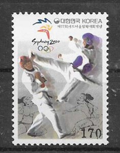 colección sellos deporte Corea del Sur 2000