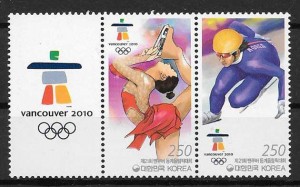 Filatelia deporte Corea del Sur 2010