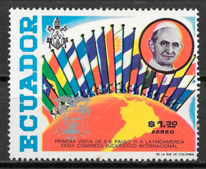 filatelia colección personalidad 1968 Ecuador