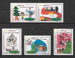 colección sellos navidad Ecuador 2003