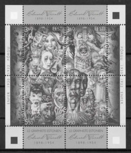 colección sellos arte Estonia 1998