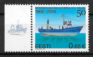 colección sellos transporte Estonia 2018