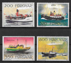 colección sellos transporte Feroe 1991