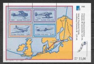 Sellos de Transporte aéreo Finlandia 1988