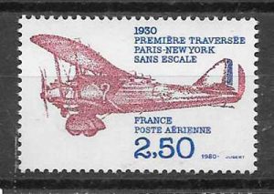 filatelia colección transporte aéreo Francia 1980