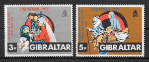 filatelia navidad Gibraltar 1971