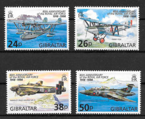 colección sellos transporte Gibraltar 1998