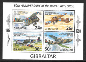 colección sellos transporte Gibraltar 1998